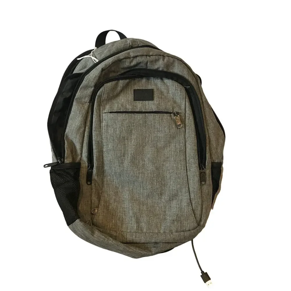 Matein Gray Padded Laptop Backpack